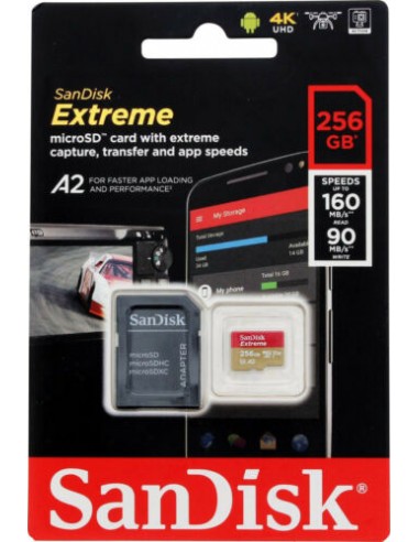 Sandisk Extreme MicroSd 256 GB card...